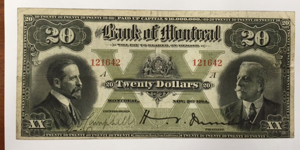 Photo 17 1911 canada twenty dollar bill